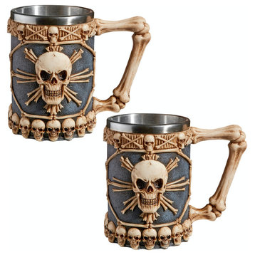Skullduggery Tankard Mugs, Set of 2