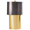 Modern Minimalist Gold Bronze Table Lamp  32" Oval Geometric Mid Century Metal