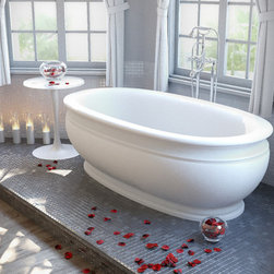 Olympian&trade; by Savio Classic Freestanding Solid Surface Bathtub - Bathtubs