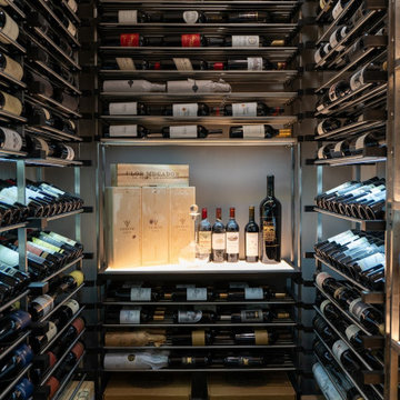 Modern Wine Racking in a Gorgeous Under Stair Wine Cellar