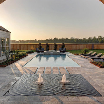 Custom Swimming Pool and Spa Water Features