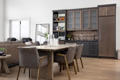 Inspiration for a modern dining room remodel in Other