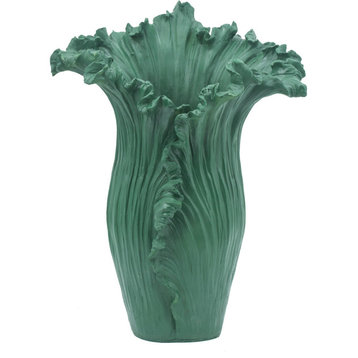 Floral Vase, Green