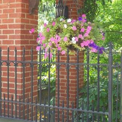 Stewart Three-Rail with Tall and Short Pickets - Home Fencing And Gates