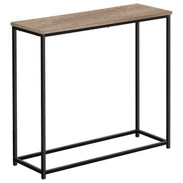 Accent Table, Console, Entryway, Narrow, Sofa, Bedroom, Metal, Dark Taupe