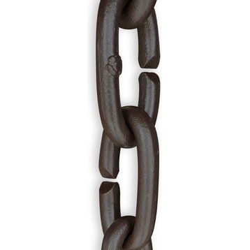 Cast Bronze Aluminum Link Rain Chain With Installation Kit, 10 Foot