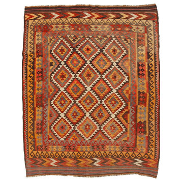 Oriental Kilim Afghan Antique 9'5"x7'11"