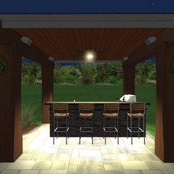 Patio - Pavilion - Fire Pit - Bar - Landscape Package - Home Electronics