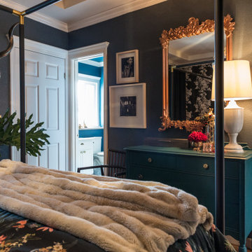 Color, Dramatic Lighting and Pattern Energize a Rental Home
