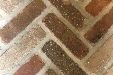 Herringbone brick flooring