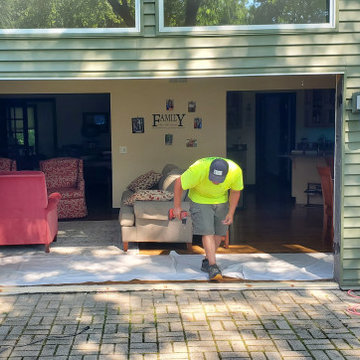 Prepping for custom 4-lite sliding glass door