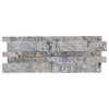 Silver Travertine Ledger Panel, Split Face, 7.25”x19.75”x3/4", 90 sqft-boxed