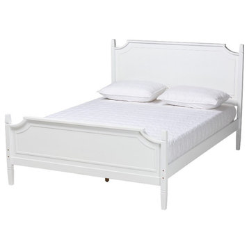 Baxton Studio Mariana White Finished Wood Queen Size Platform Bed