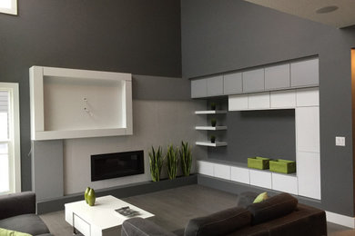 Inspiration for a contemporary home design remodel in Edmonton