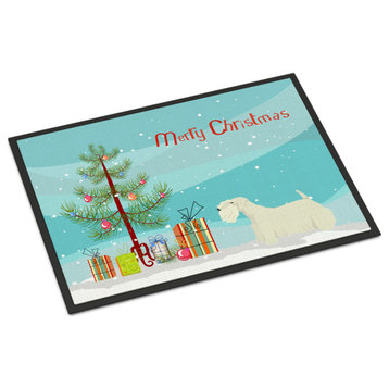Sealyham Terrier Christmas Tree Indoor/Outdoor Mat 24x36 Doormats