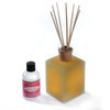 CandleTek Decor Fluted Flameless Candle Reed diffuser, Fresh Floral Scent