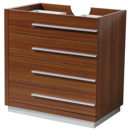 Livello 30" Bathroom Cabinet, Base: Teak, Base Only