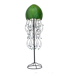 Eangee Home Designs Jellyfish Floor Lamp | Green Shade - Floor Lamps