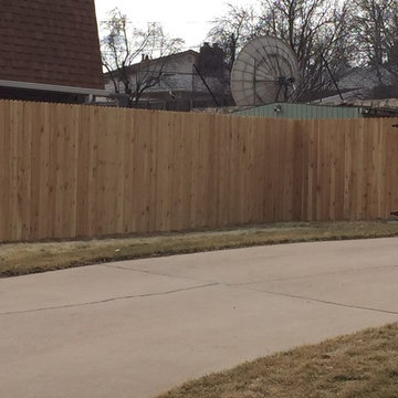 Basic cedar dog eared fences