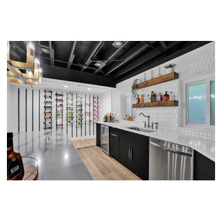 Naperville Modern Rustic Basement - Modern - Basement - Chicago - by ...