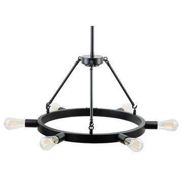 Sonoro Horizontal Light Industrial Round Chandelier