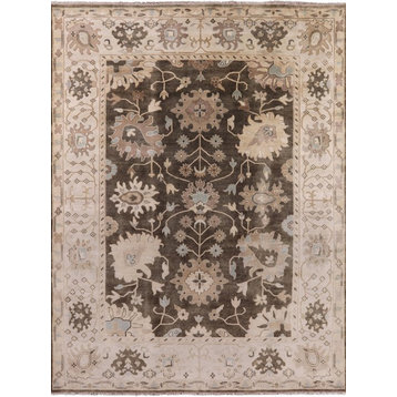 9'x12' Hand Knotted Wool Oushak Area Rug, Q1419