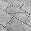 Carrara Marble 2x4 Subway Brick Mosaic Tile Honed Venato Carrera, 1 sheet