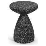 Meridian Furniture - Anika Iron Terrazzo End / Side Table, Black - Indulge in the allure of the Black Iron Anika Side Table by Meridian Furniture. Its captivating design and luxurious Black Iron elevate any space with effortless elegance. Crafted with precision and durability in mind, this stunning piece becomes the focal point of gatherings, fostering moments of connection and warmth. Embrace sophistication and style with the Anika Side Table, a testament to exquisite taste and timeless beauty.