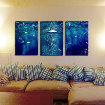 Aaron Chang Fine Art: Family Room - Tonga Bubble Triptych