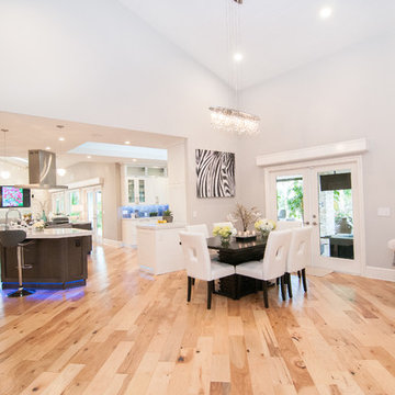 White Airy Contemporary Kitchen in Rancho Bernardo, Ca