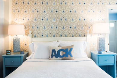 Beach style bedroom photo in Boston