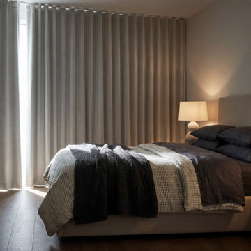 Modern Bedroom Arlise 100% Blackout Chenille Drapes by FRESHINE