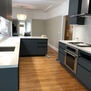 Master Bath, Kitchen, and Guest Bathroom Remodel - Dark Navy