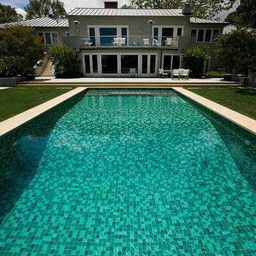 Green Mix Glass Tiled Pool