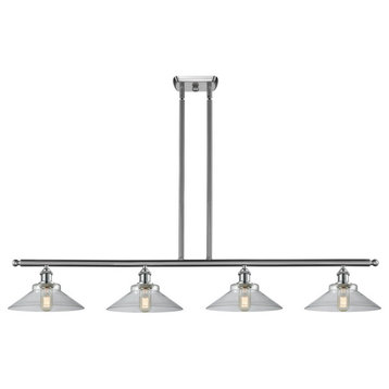Innovations Disc 4-Light Dimmable LED Island Light, Brushed Satin Nickel