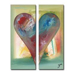 Ready2HangArt - Heartwork "Arrow" 2-Piece Canvas Art Set, 40"x16" - Prints And Posters
