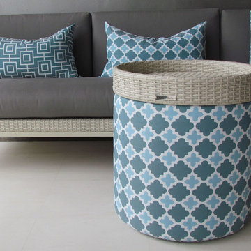 Seaforth Showroom - Osier Belle French Poufs