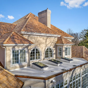 Cedar Shake roof replacement - custom copper fabrication - North Barrington, IL