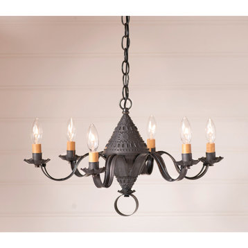 Small Concord Chandelier, Kettle Black