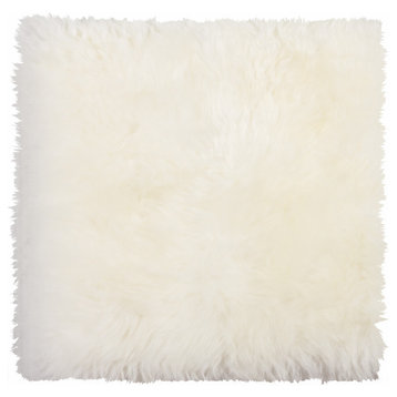 100% New Zealand Sheepskin Chair Seat Cover, 17"x17", Natural