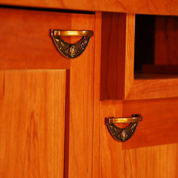 TV and Media Wall Units - Free Standing Wooden TV Unit Door Handles