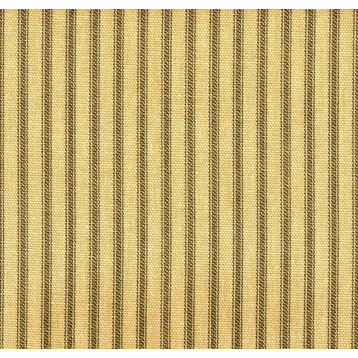 French Country Ticking Green Cotton Fabric Sample