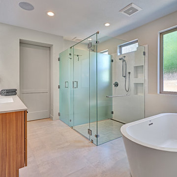 Modern Glass Master Bath