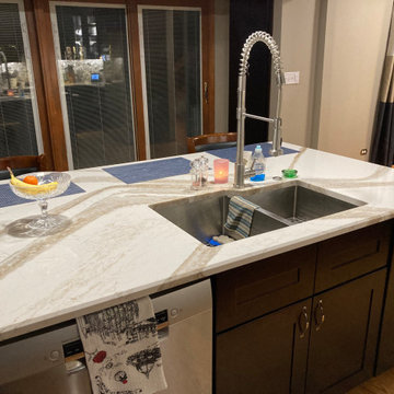 Transitional Kitchen Remodel Done in a Mocha Color