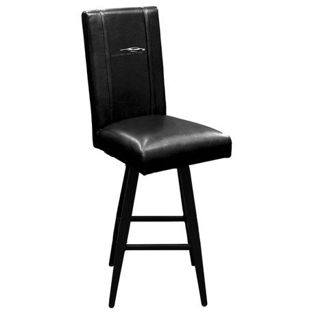 Corvette Coupe Swivel Bar Stool With Black Vinyl