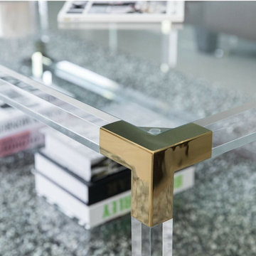 Modern Coffee Tables with Lucite Acrylic Legs
