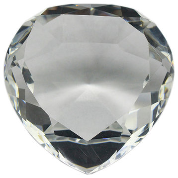 Optical crystal Heart Shaped Paperweight