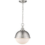 Z-Lite - Z-Lite 619MP-BN Peyton - Two Light Mini Pendant - Intriguing in a globe silhouette, this classic penPeyton Two Light Min Brushed Nickel Opal  *UL Approved: YES Energy Star Qualified: n/a ADA Certified: n/a  *Number of Lights: Lamp: 2-*Wattage:60w Medium Base bulb(s) *Bulb Included:No *Bulb Type:Medium Base *Finish Type:Brushed Nickel
