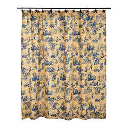 Elaine Azure Shower Curtain - Shower Curtains