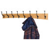 Solid Cherry Curved Wall Coat Rack - Mission Hooks - Made in the USA, 15" X 6.5"